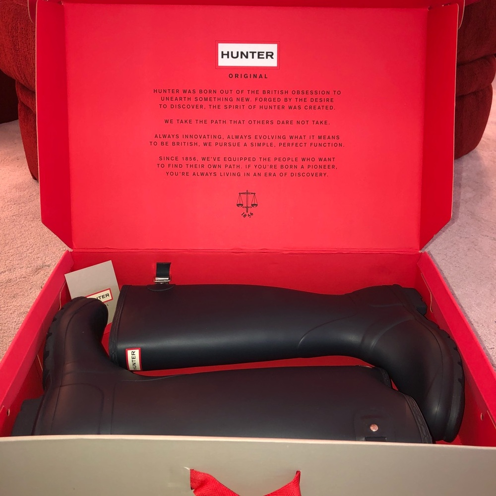 Navy Original Back Adjustable Hunter Boots